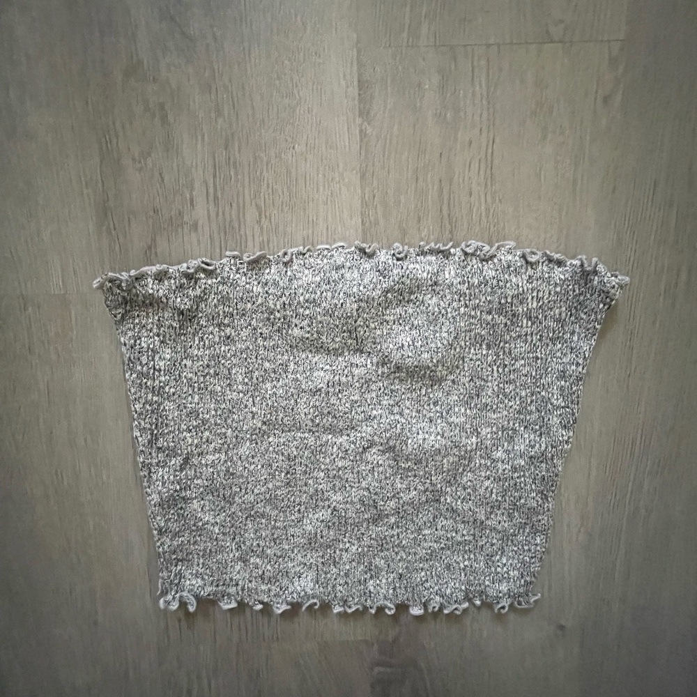 Better Be Gray Knit Crop Top